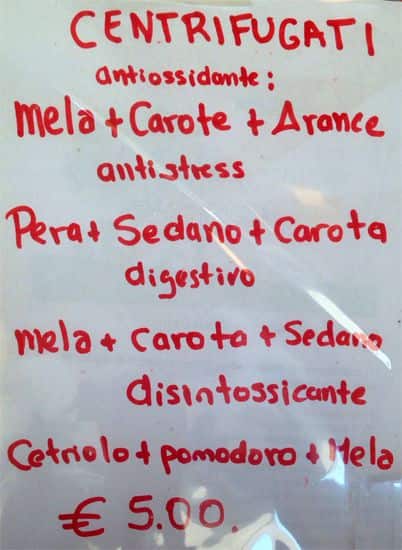 Menu di Girasole Cafè 