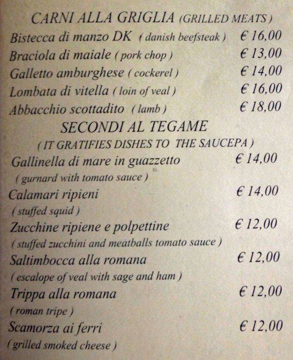 Menu di La Foglietta 
