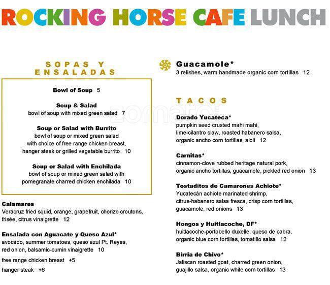 rocking horse cafe new york menu