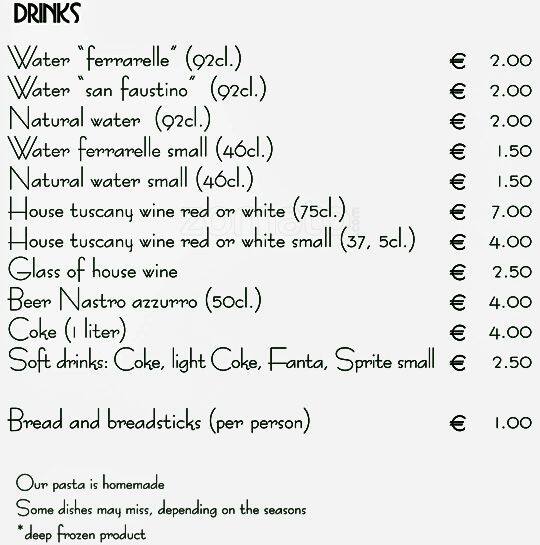 Menu di La Tavernetta Umbra 