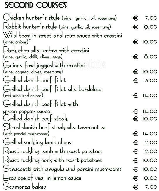 Menu di La Tavernetta Umbra 