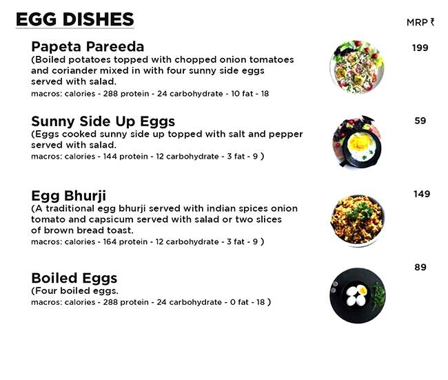 Body Power Cafe menu