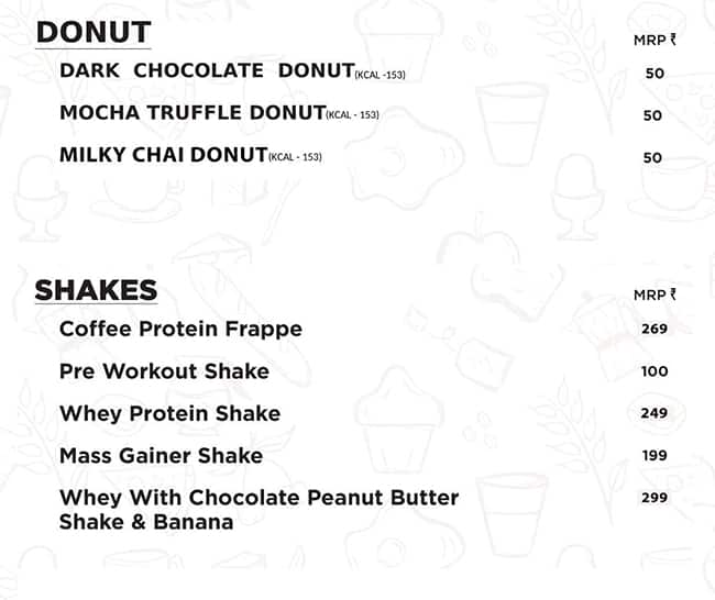 Body Power Cafe menu