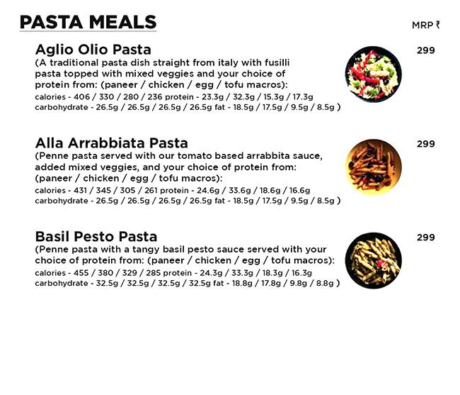 Body Power Cafe menu