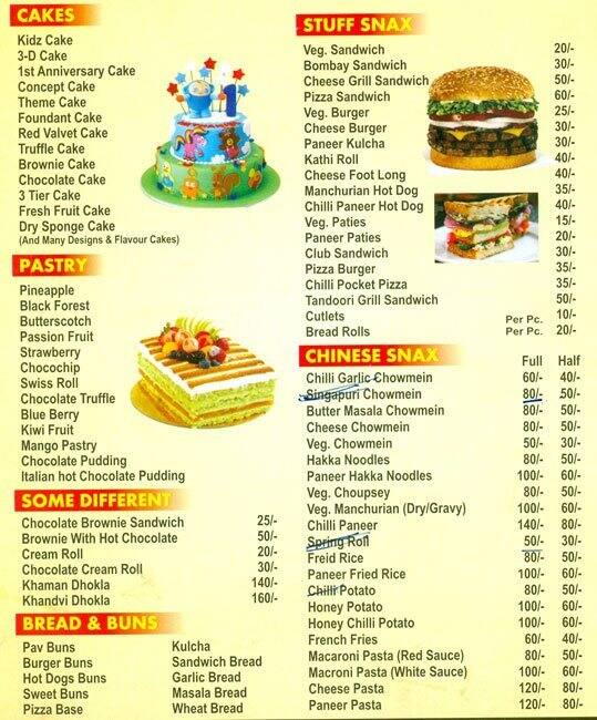 Brothers' Bakery Menu, Menu for Brothers' Bakery, Tilak Nagar, New