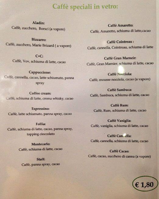 Menu di TORREFAZIONE COLOMBIA 