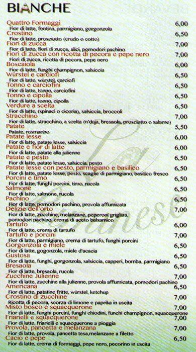 Menu di La Riminese 