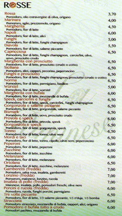 Menu di La Riminese 