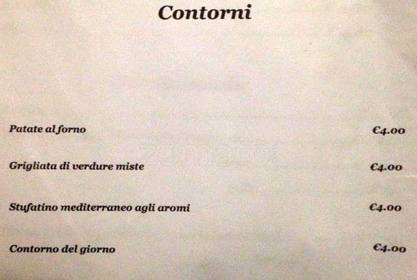 Menu di la confraternita dell'uva 