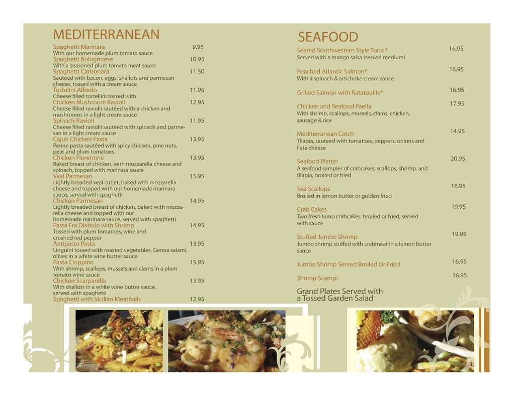 Menu at Amphora Diner Deluxe restaurant, Herndon