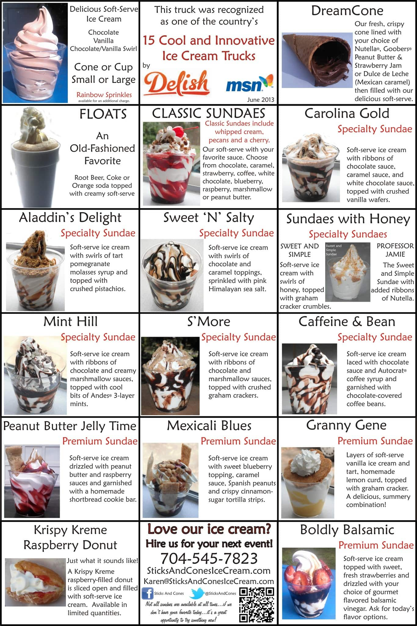 Ice Cream Food Truck Menu / Emack & Bolio's Ice Cream Food Trucks In