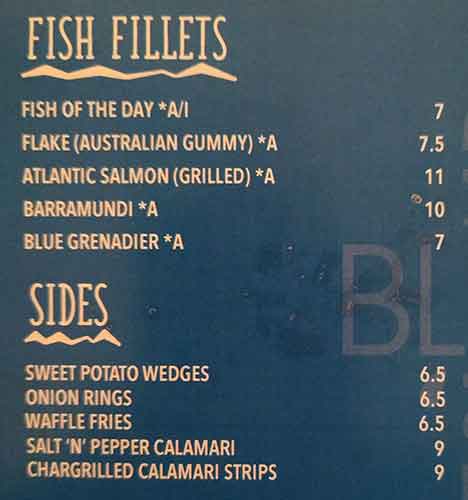 Menu at Blue Marlin Fish n Chips restaurant, Caroline Springs, 13/15