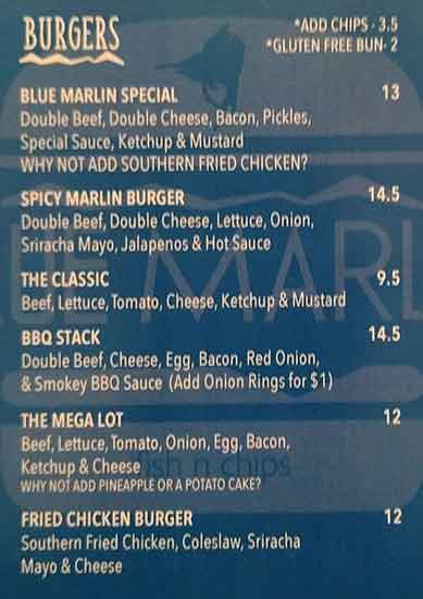 Menu at Blue Marlin Fish n Chips restaurant, Caroline Springs, 13/15