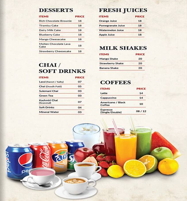 Menu of Soghaat Sweets Bakers & Restaurant, Al Barsha, Dubai