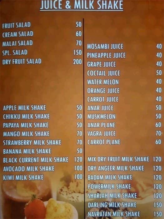Menu at Roman Bakers, Fast food, chat & juice, Hyderabad