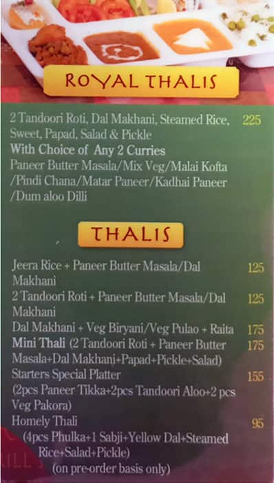 Chaat Chator menu