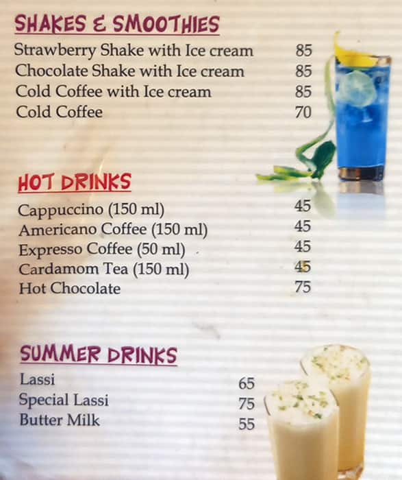 Chaat Chator menu