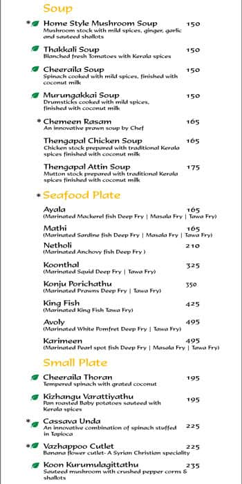 Menu of Salt Mango Tree, Indiranagar, Bangalore