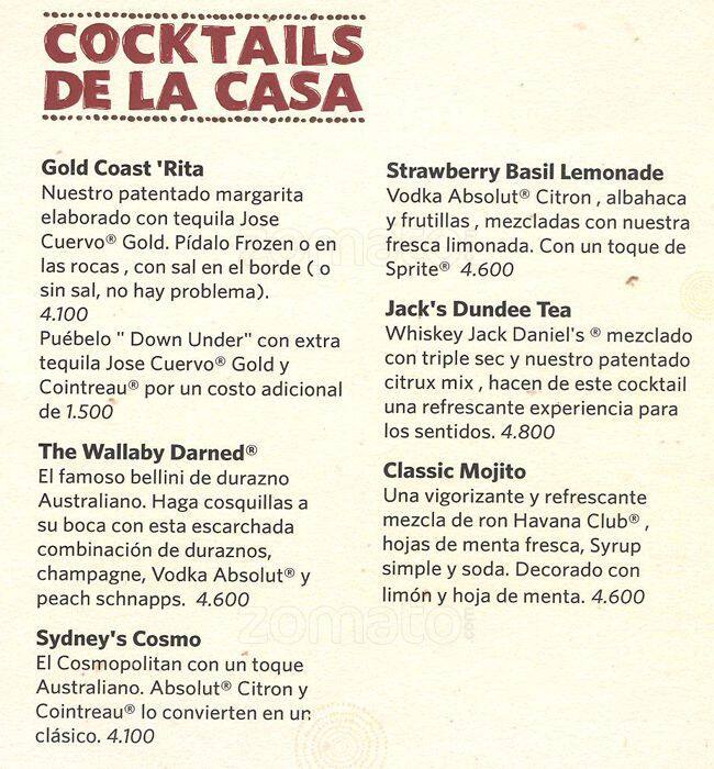 Carta de Outback