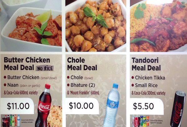 Sidhu's menu