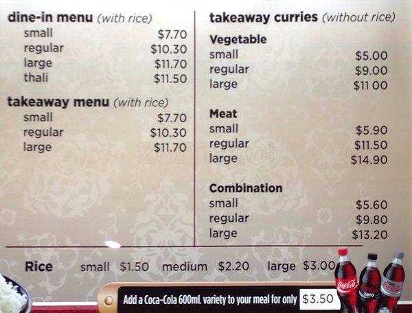 Sidhu's menu
