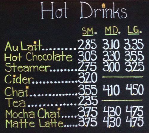 Carta de Johnny's Java Cotati