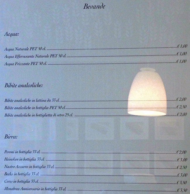 Menu di La Baguetteria 