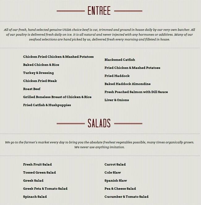 Menu at Cleburne Cafeteria, Houston, St