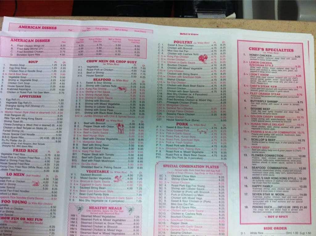 NY Chinese Restaurant Menu, Menu untuk NY Chinese Restaurant, Clermont