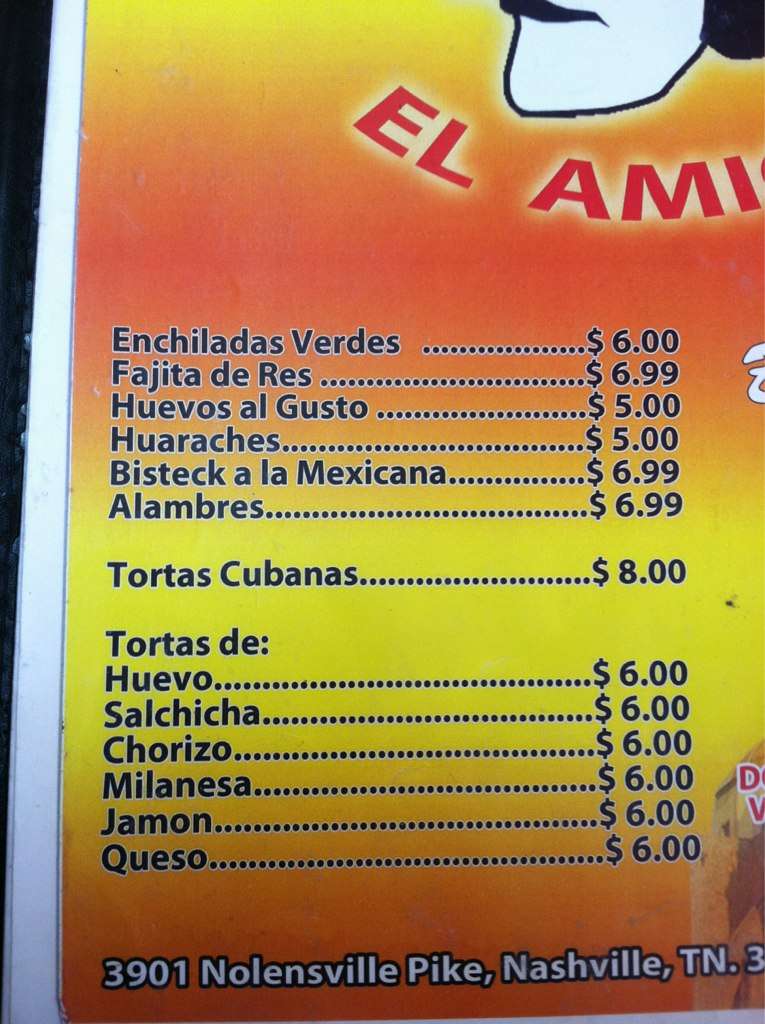 Taco Lopez Menu, Menu for Taco Lopez, Grassmere, Nashville Urbanspoon