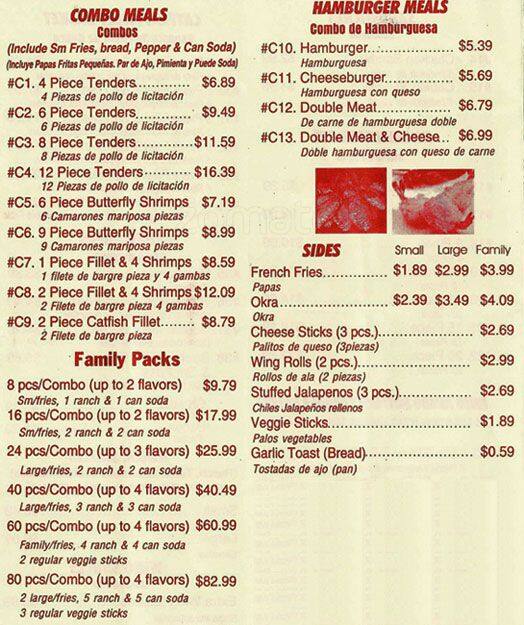 Menu at Wings World restaurant, Lancaster, W Pleasant Run Rd 110