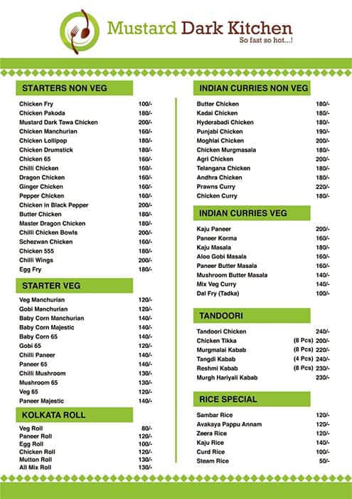 Mustard Dark Kitchen Menu Menu For Mustard Dark Kitchen