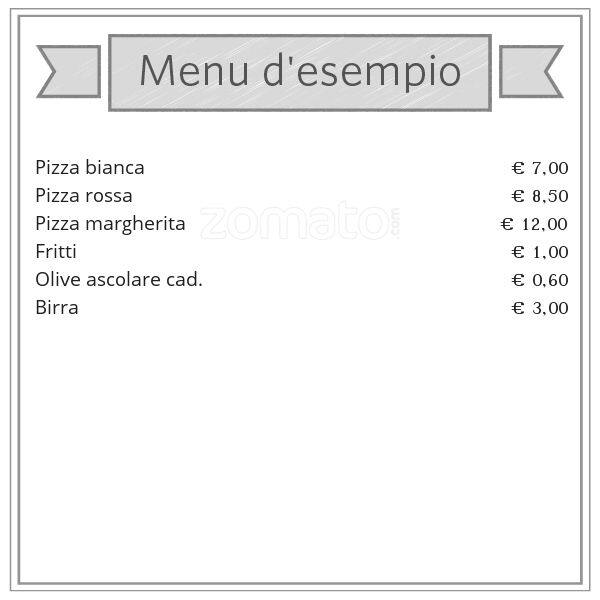 Menu de Pizzeria Al 23