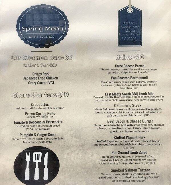 Cider House Menu, Menu for Cider House, Fitzroy, Melbourne Urbanspoon