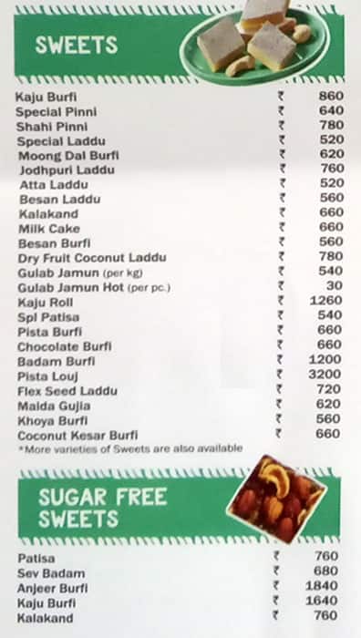 Bikanervala Preet Vihar Delhi menu