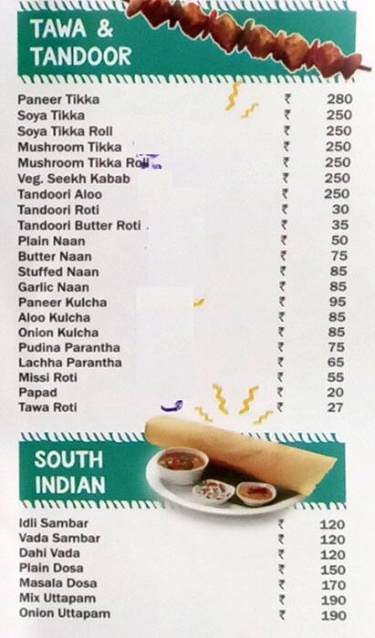 Bikanervala Preet Vihar Delhi menu