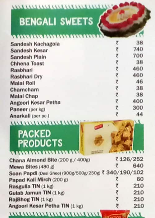 Bikanervala Preet Vihar Delhi menu