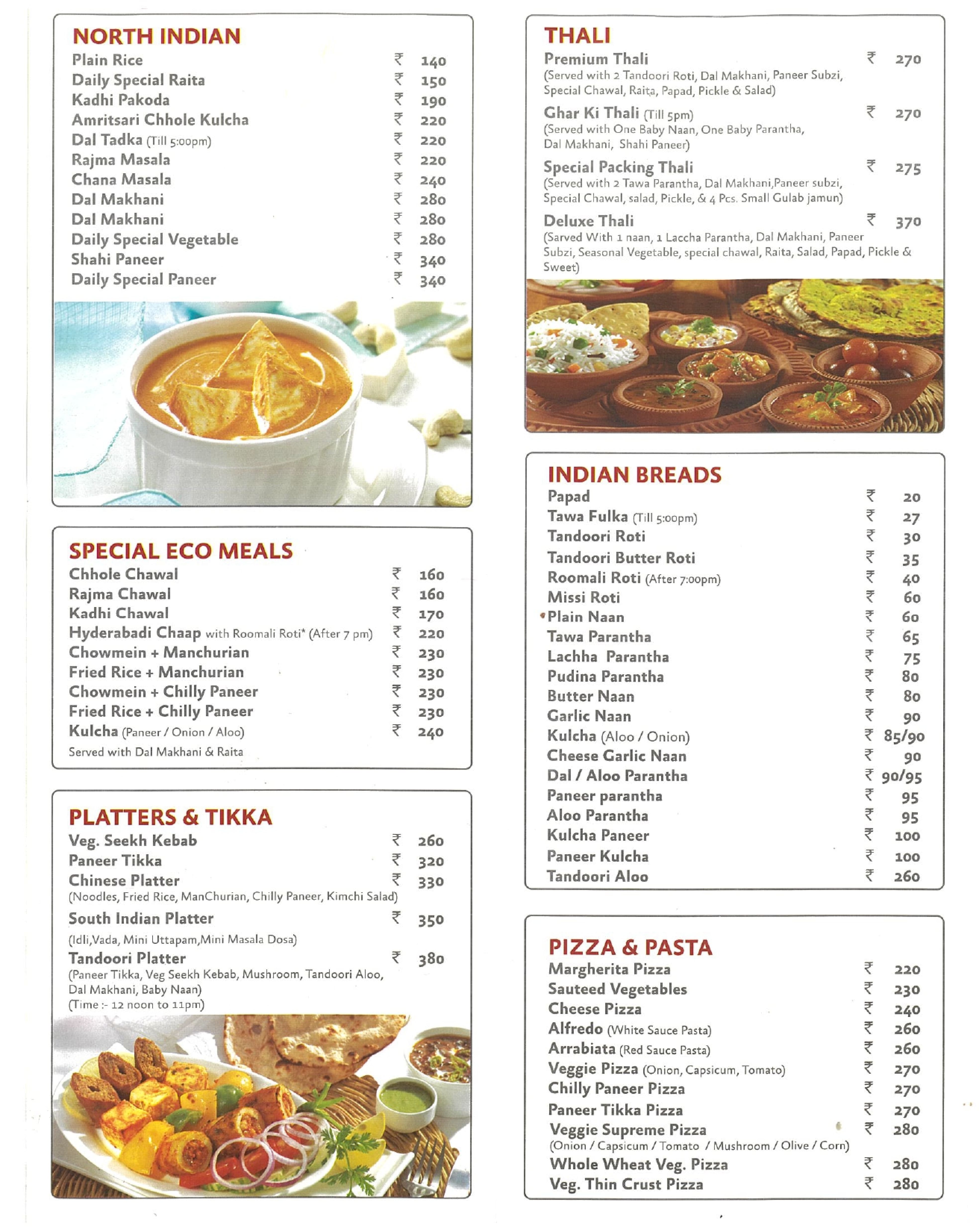 Bikanervala menu sale