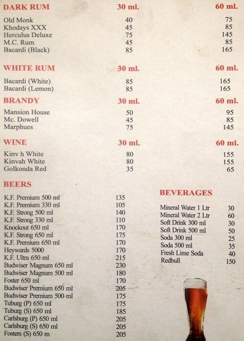 Hotel Jade Empire Restaurant menu