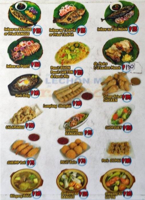 Manok Menu Menu at Ang Lechon Manok Sr Pedro, Quezon City, Commonwealth Corner ...