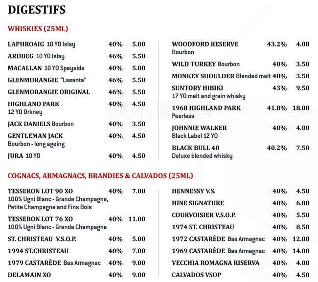 Menu at Divino Enoteca Italian Restaurant & Wine Bar, Edinburgh