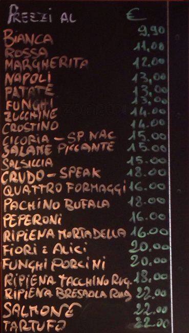 Menu di Pizza Frit Roma 