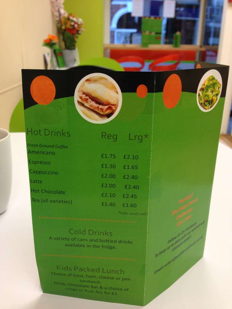 Peckish? menu