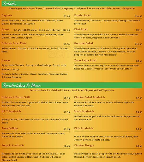 Menu at Clementine's Restaurant, Houston