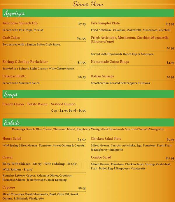 Menu at Clementine's Restaurant, Houston