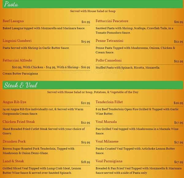 Menu at Clementine's Restaurant, Houston