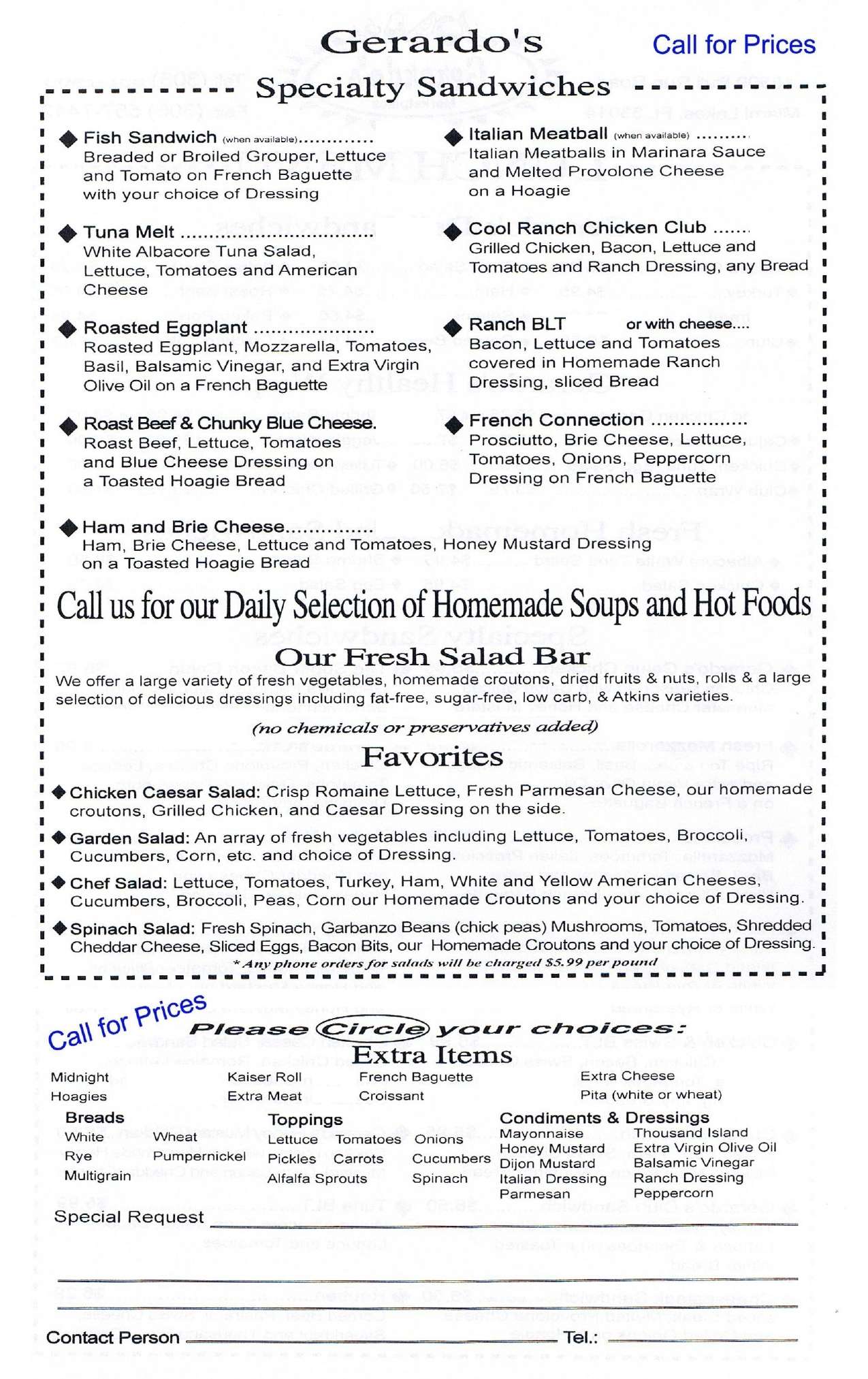 Gerardo's Marketplace Menu Urbanspoon/Zomato