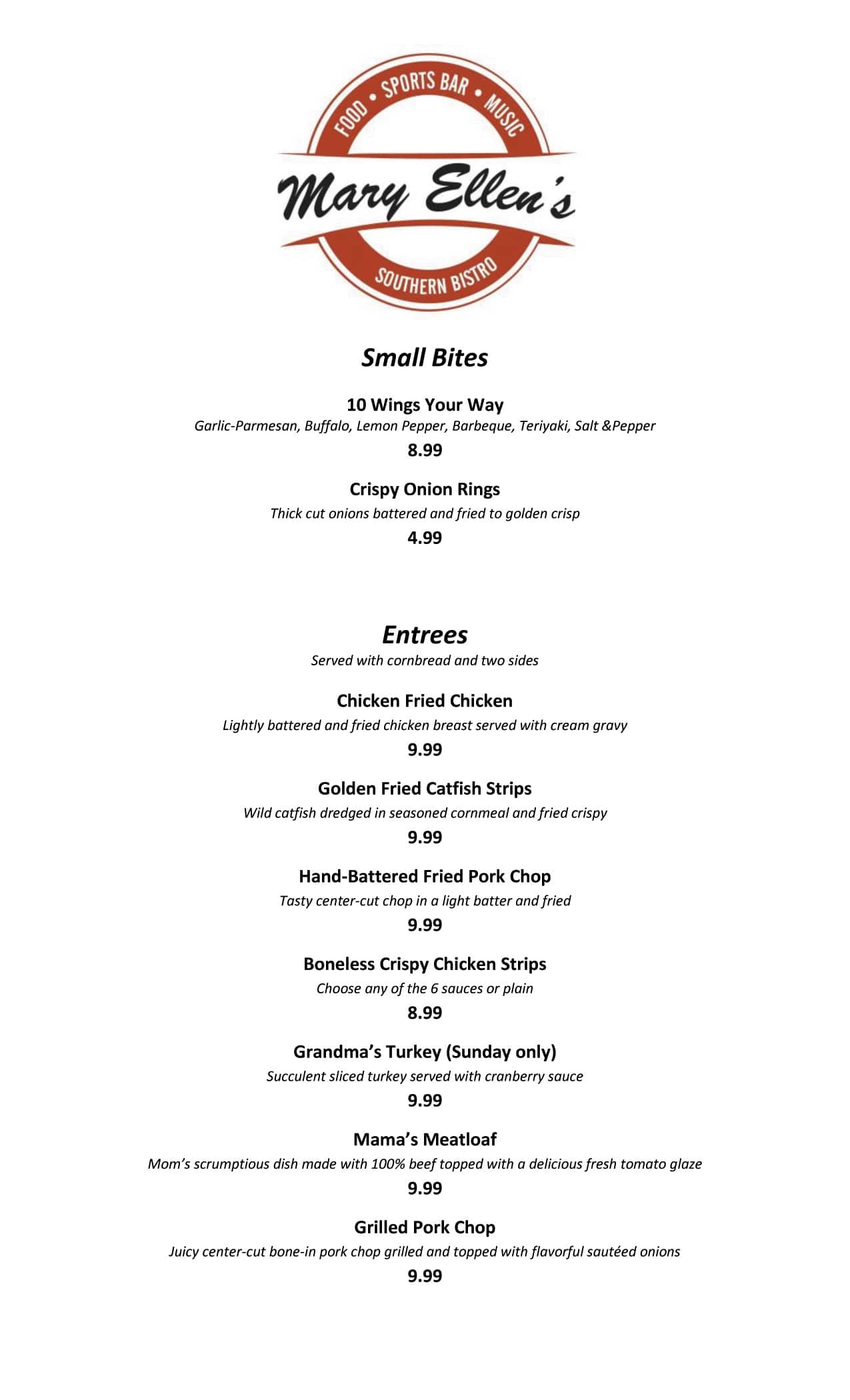 Broadway Mary'S Menu - qep6bd2