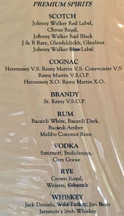 Chalkers Sports Bar and Grill menu