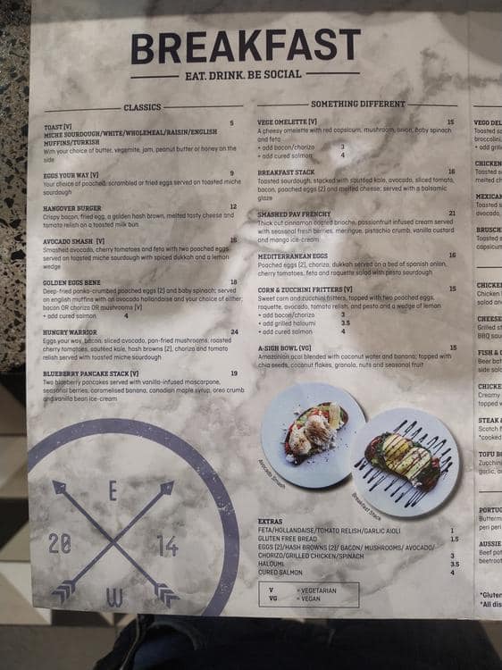 Menu at Espresso Warriors Blacktown cafe, Blacktown